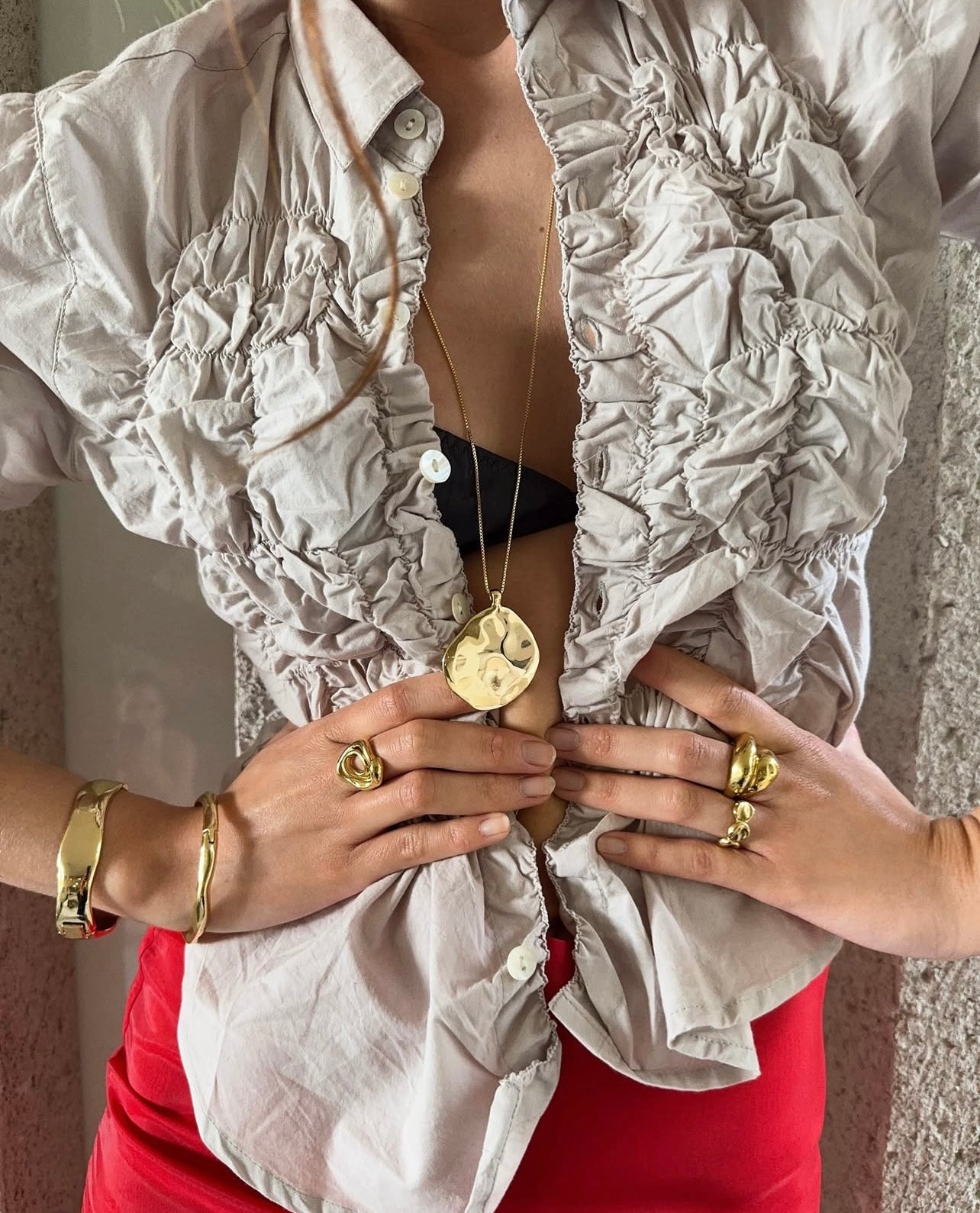 Pilgrim Sparkle Large Coin Necklace