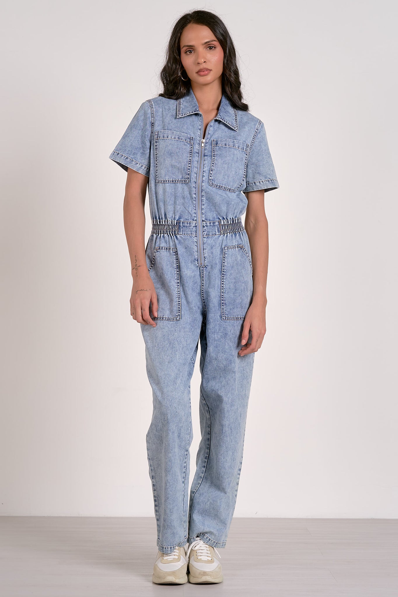 Elan Emery Zip Front Jumpsuit DNM