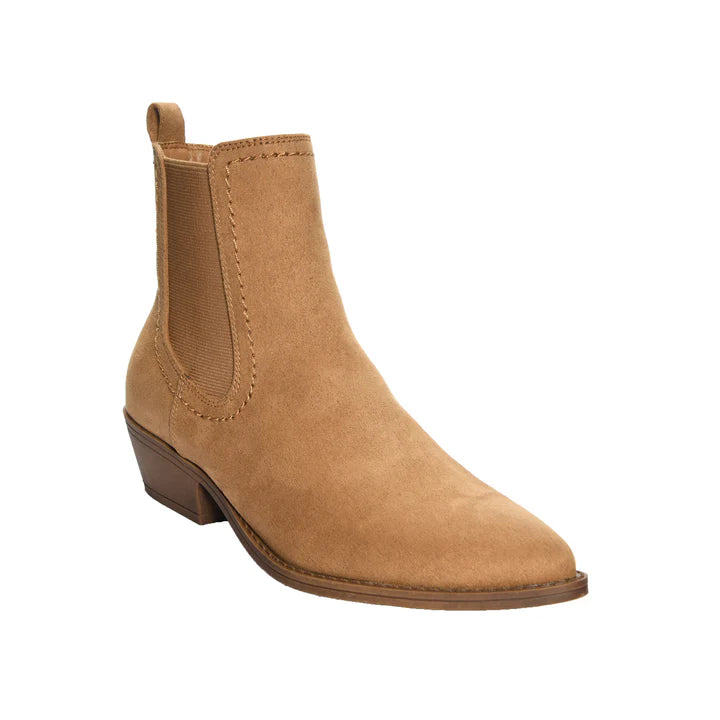 Dirty Laundry by CL Jiles Western Bootie CAMEL