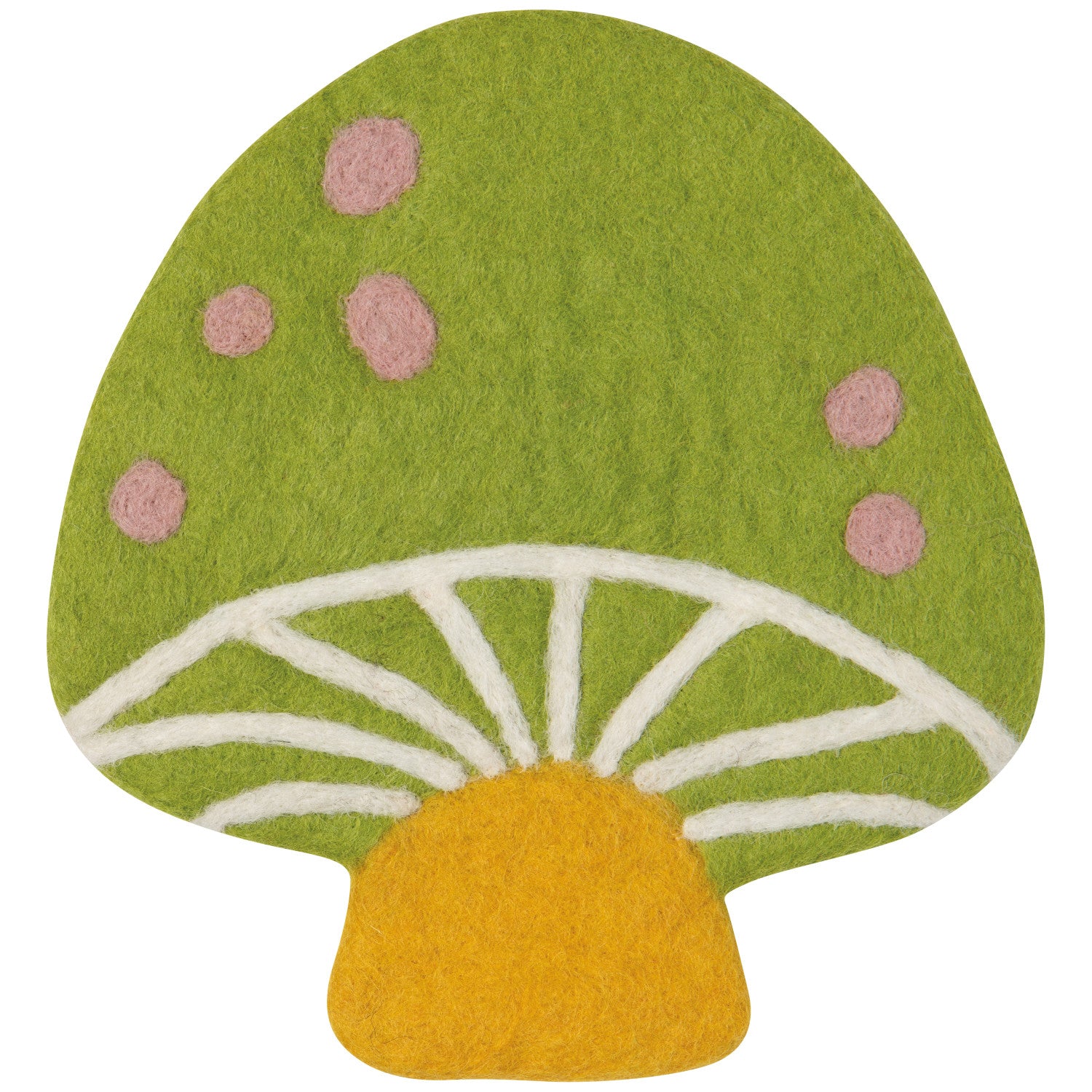 Danica Mushroom Gems Felt Wool Trivet