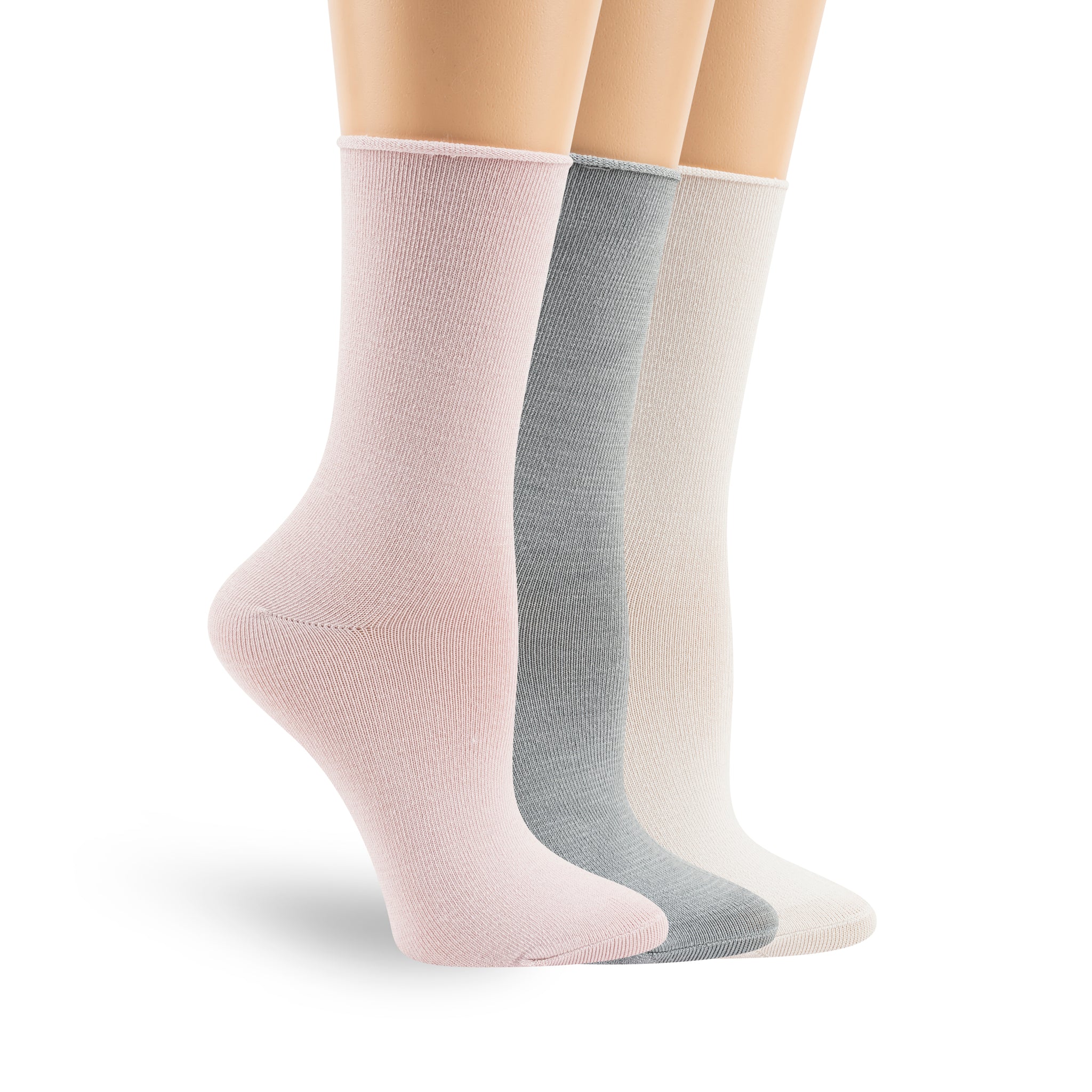 Lemon Powder Pillow Crew Sock 3PK PINK