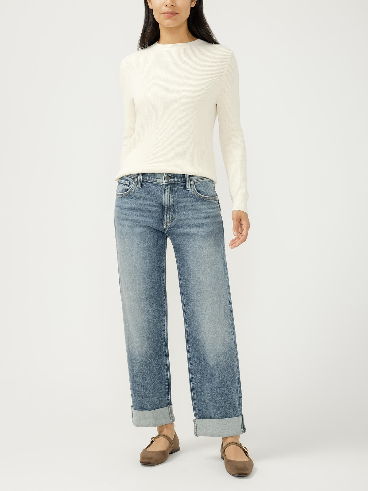 Silver Jeans Relaxed Straight Leg Jeans 350