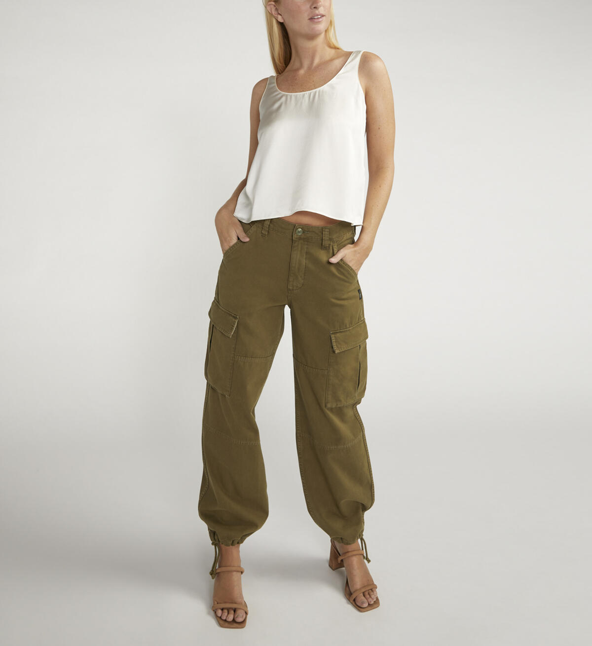 Silver Jeans Relaxed Surplus Cargo Pant MILITARY GREEN