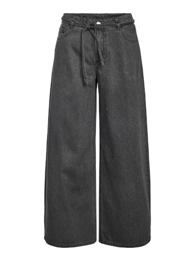 Noisy May Maisy Belted Loose Jeans DRK GREY