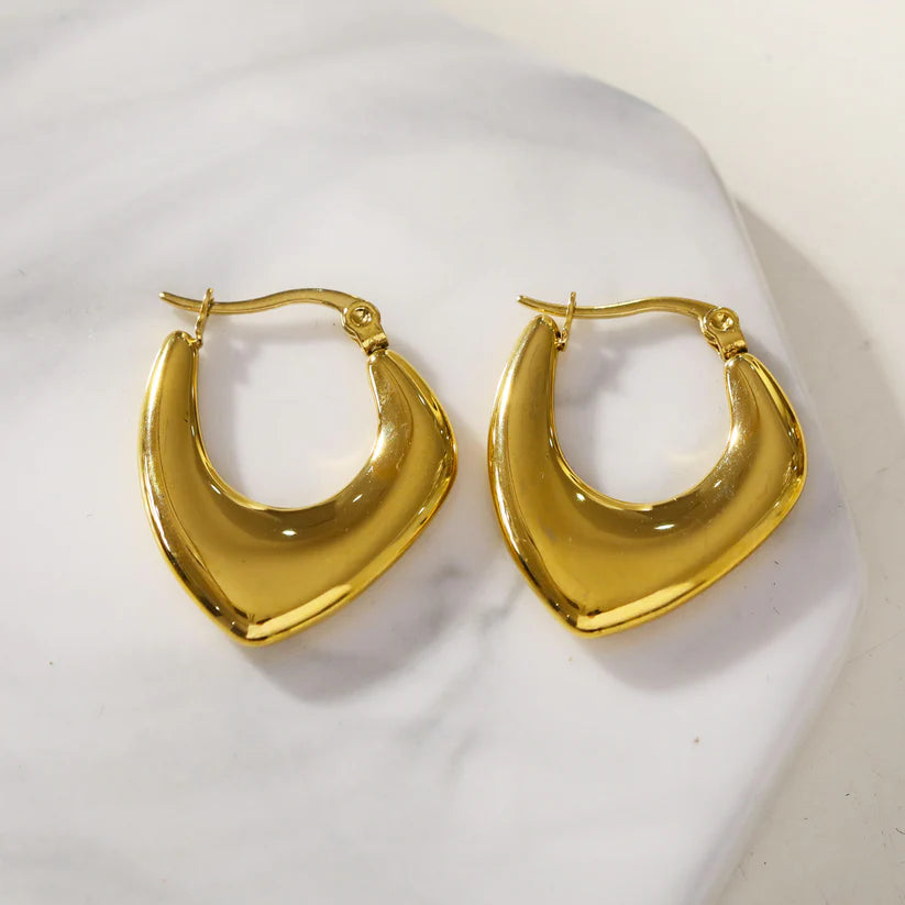 Hackney Nine Kamira Geometric Hoop GLD