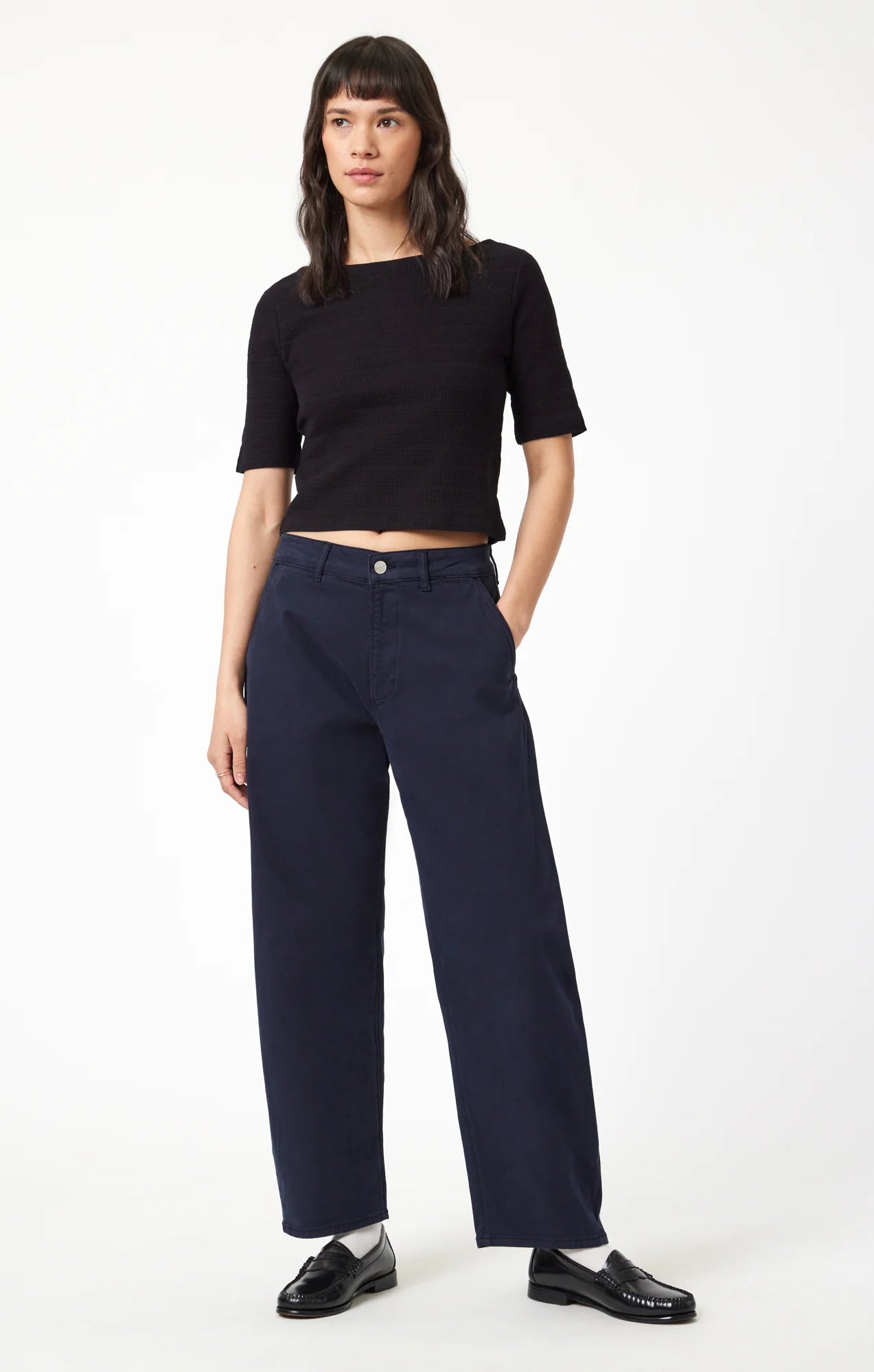 Mavi Jeans Lenora Twill Barrel Chino MIDNIGHT