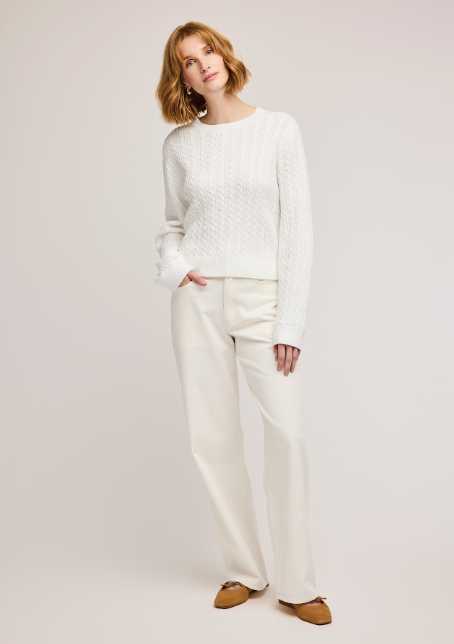 Gentle Fawn Janice Pullover Sweater WHITE