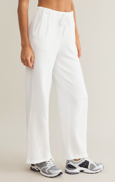 Z Supply Huntington French Terry Pant WHT