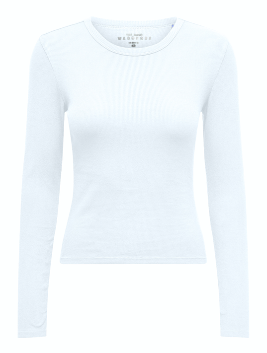ONLY Easy Ribbed L/S O Neck Top