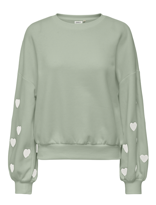 ONLY Macy Heart Sleeve Crew Neck