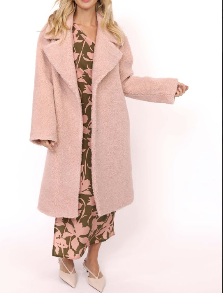 Sadie & Sage Gemma Teddy Coat BLUSH