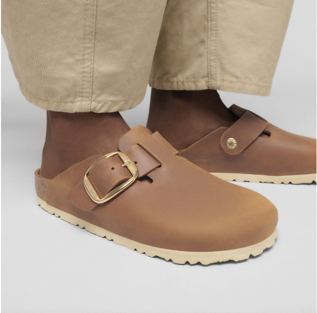 Birkenstock Boston Big Buckle Oiled Leather COGNAC