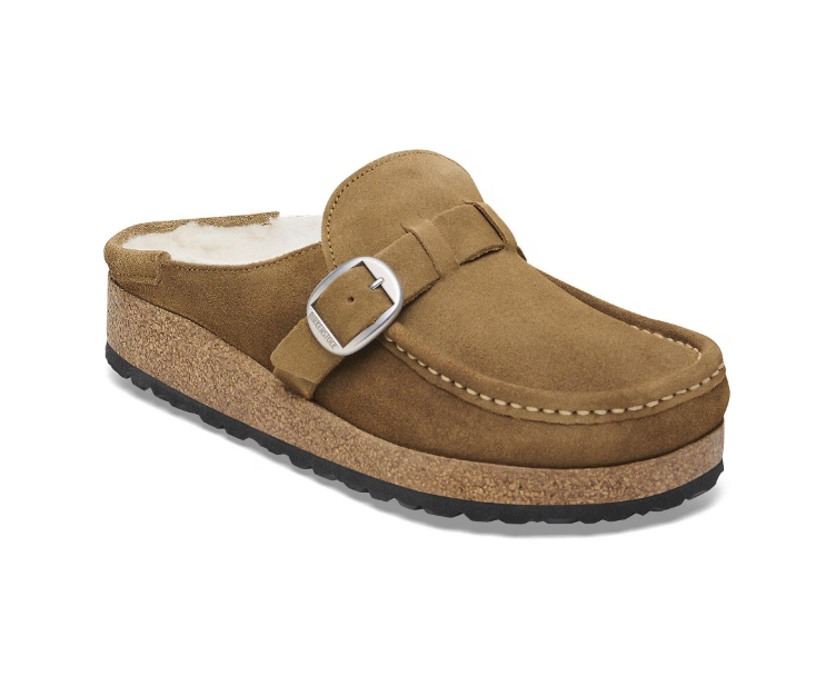 Birkenstock Buckley Shearling Suede Clog TEA