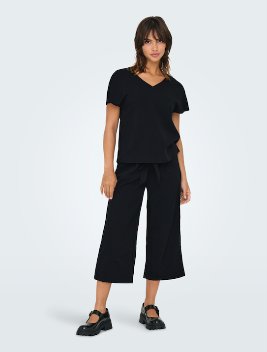 ONLY Nova Life Crop Palazzo Pant BLK