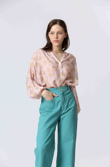 Korner Kendall Floral Balloon Sleeve Blouse PRP