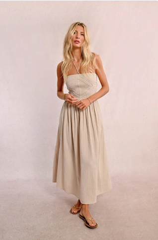 Molly Bracken Strapless Smocked Dress BGE