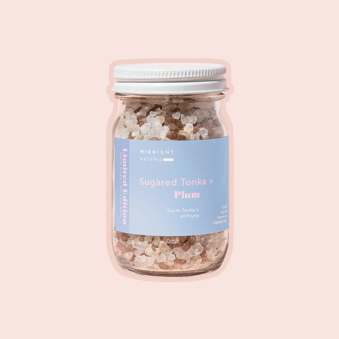 Midnight Paloma Sugar Tonka + Plum Bath Soak 12 oz