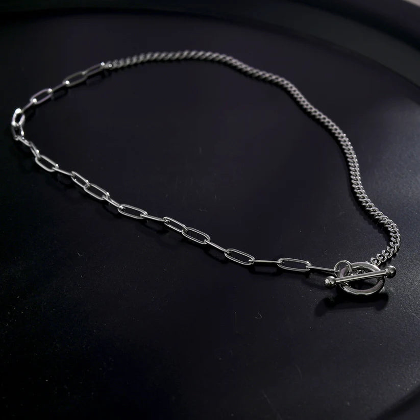 Hackney Nine Trieste Mix Chain Necklace SIL
