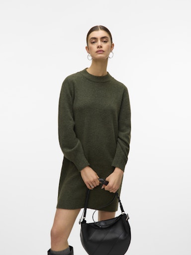 Vero Moda Besti O Neck Mini Dress LEAF