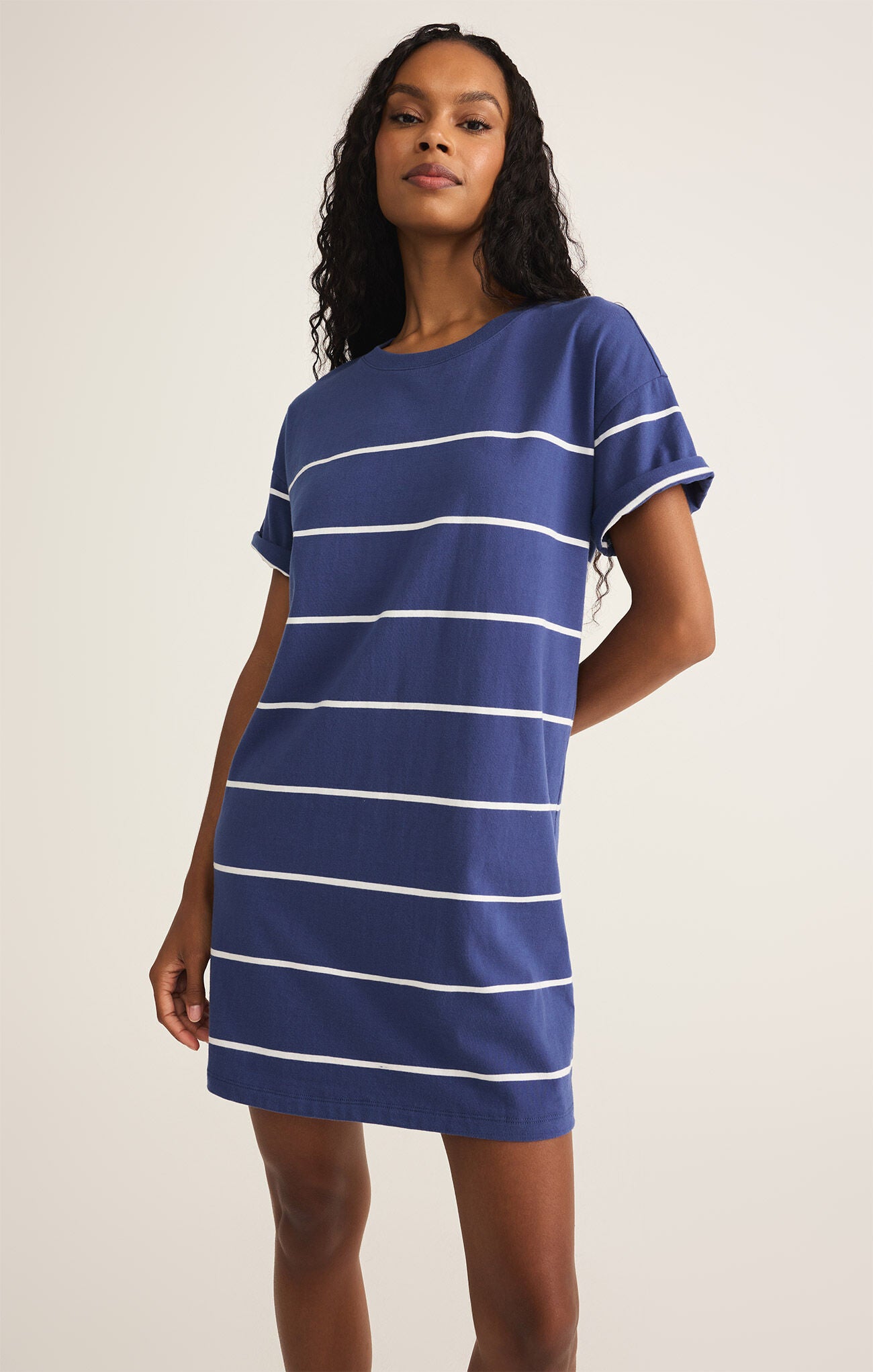 Z Supply Sway Stripe Mini Dress YACHT BLUE