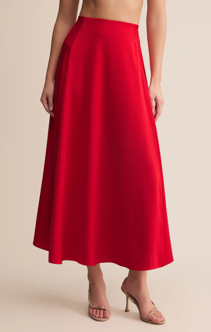Z Supply Northpointe Midi Skirt RED