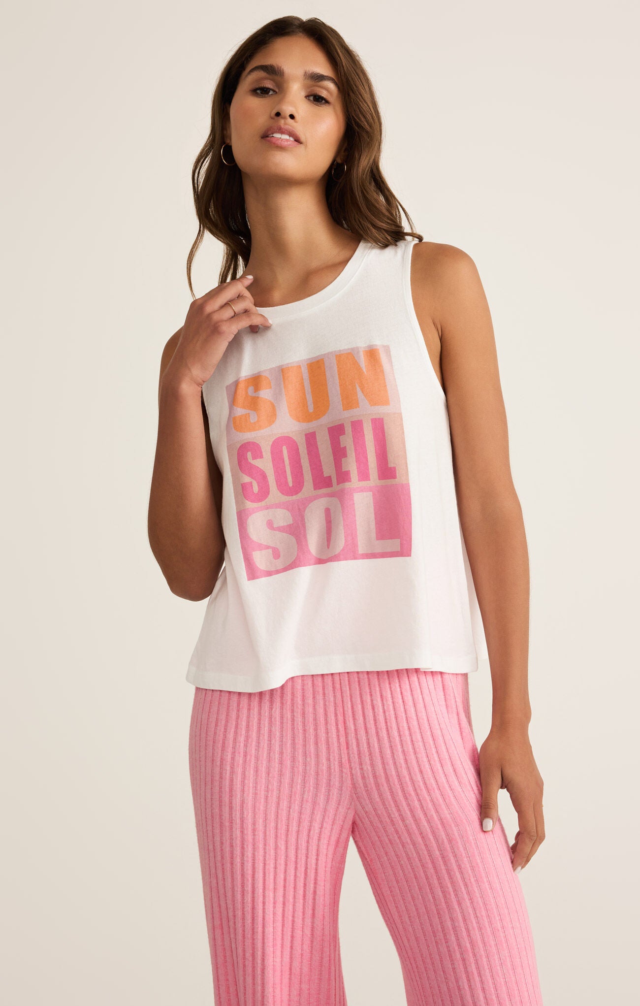 Z Supply Sol Muscle Tank PASSION FRUIT
