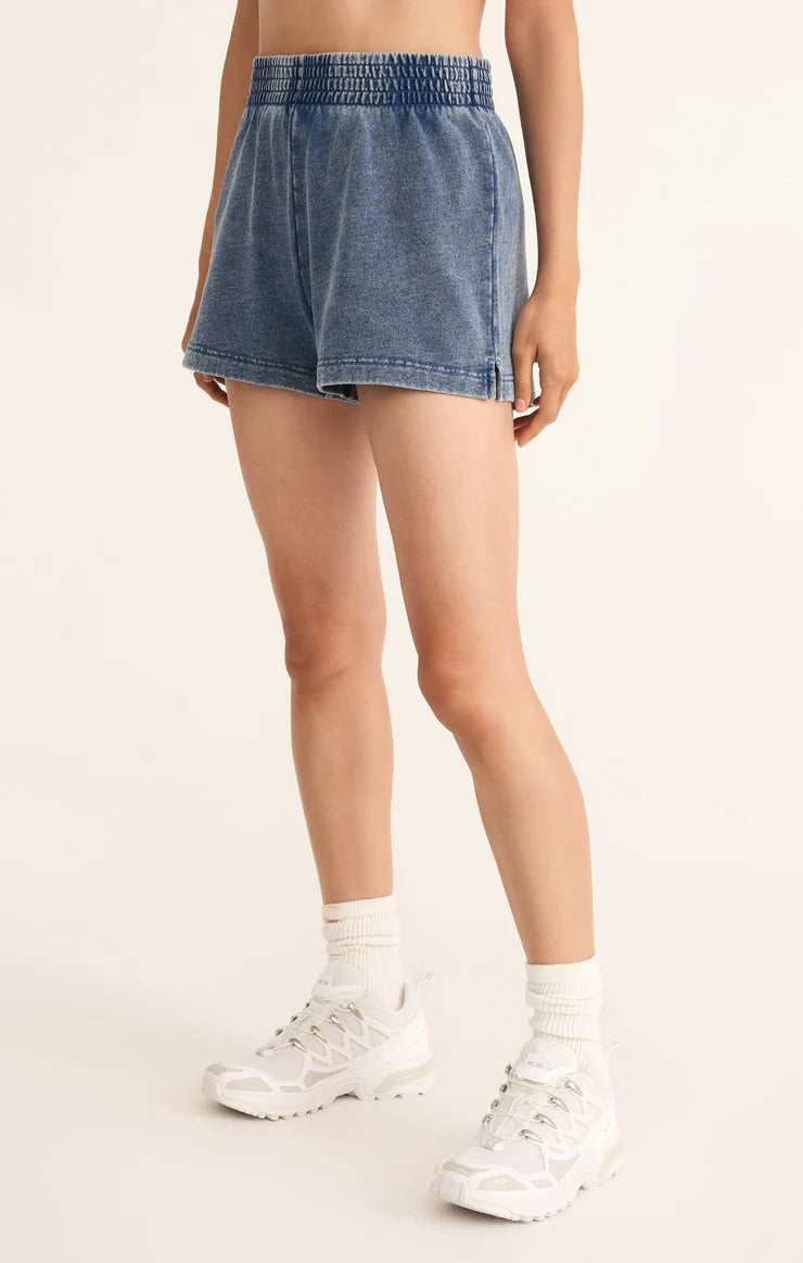 Z Supply Weekender Knit Denim Short MED IND