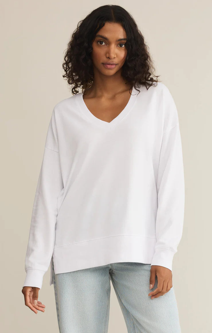 Z Supply Modern V-neck Weekender WHT