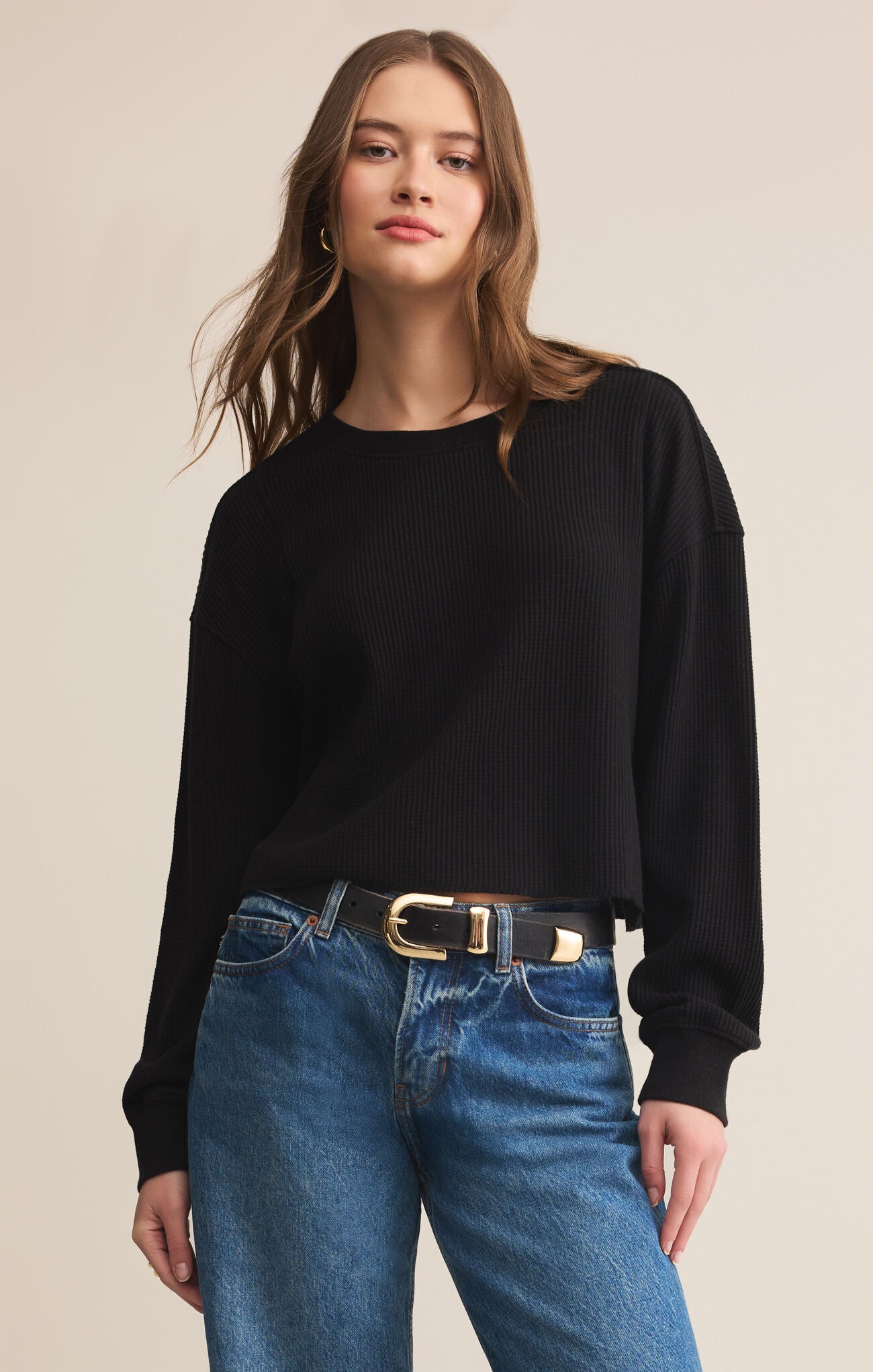 Z Supply Angel Mini Thermal Top BLK