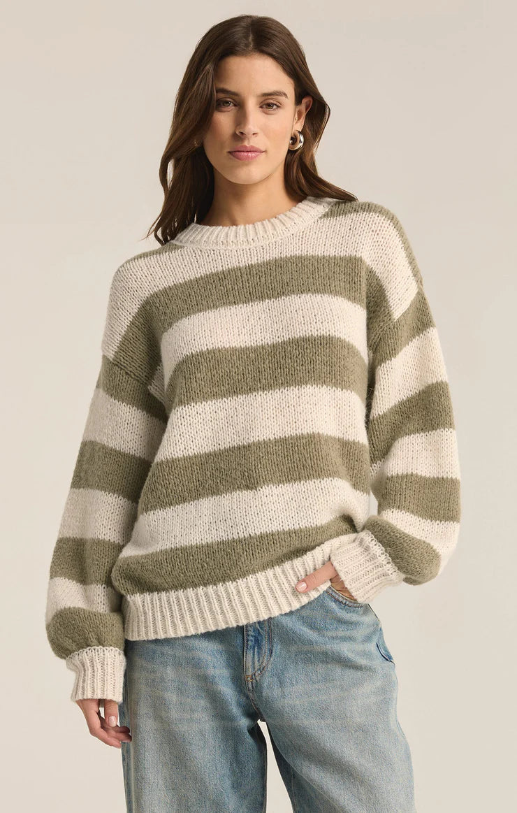 Z Supply Anders Stripe Sweater WILLOW