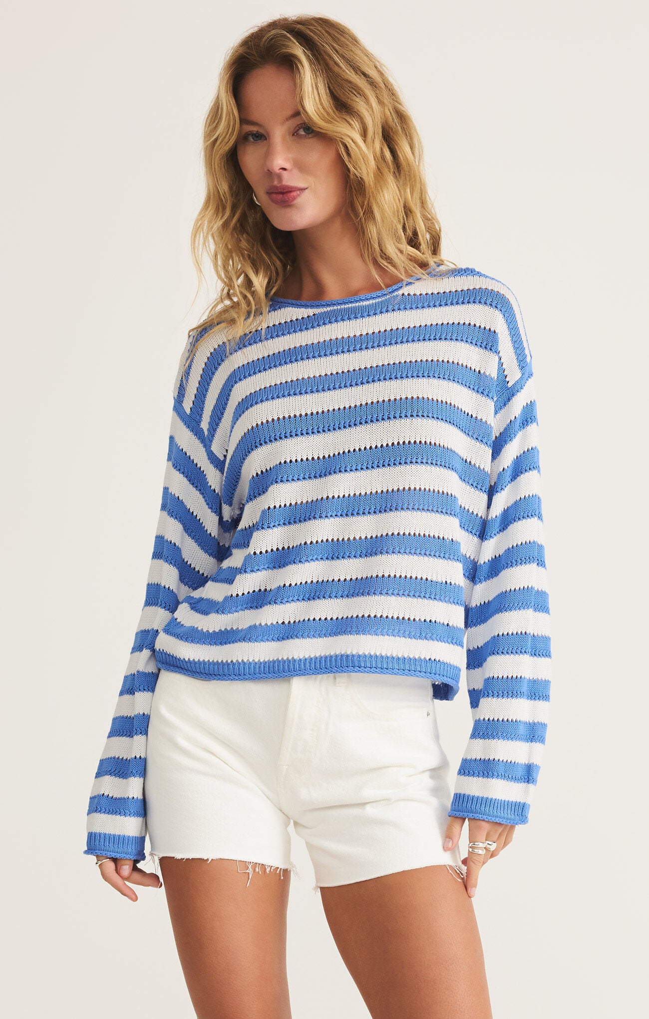 Z Supply Prado Stripe Sweater BLUE BAY