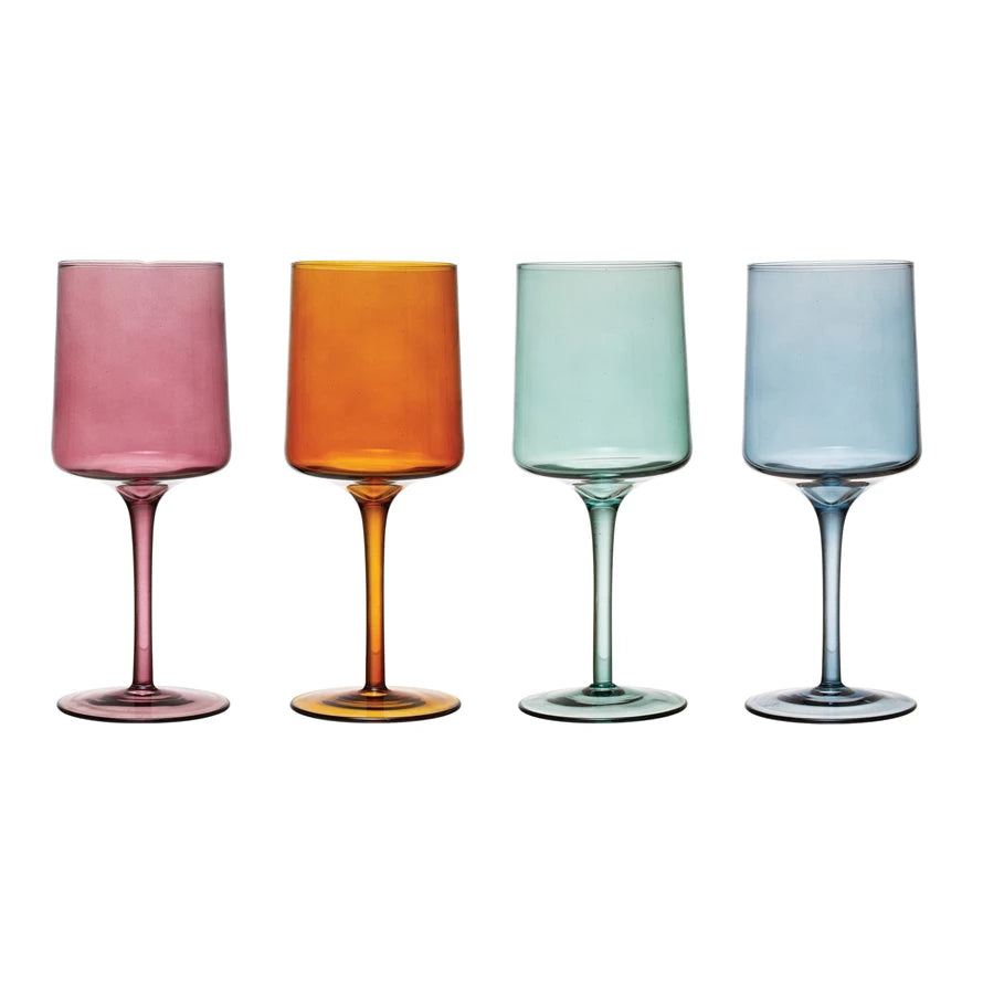 Creative Coop Wine Glass Muted Tones