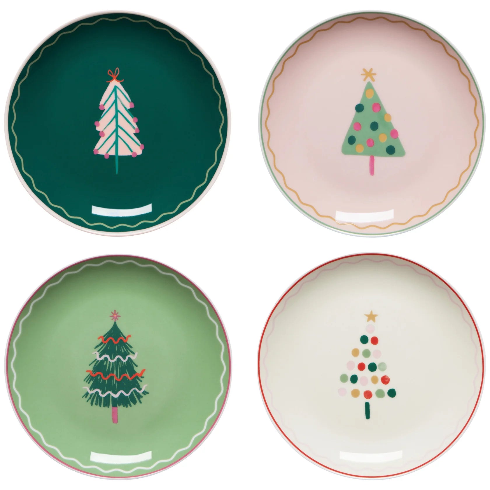 Danica Glitzmas Appetizer Plates Set of 4