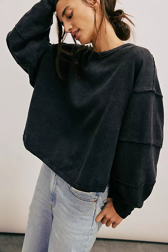 Free People Total Eclipse Tee BLK