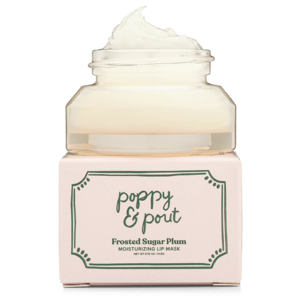 Poppy & Pout Holiday Frosted Sugar Plum Lip Mask