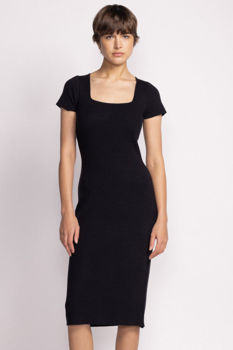 Pink Martini Paige Sweater Dress BLK