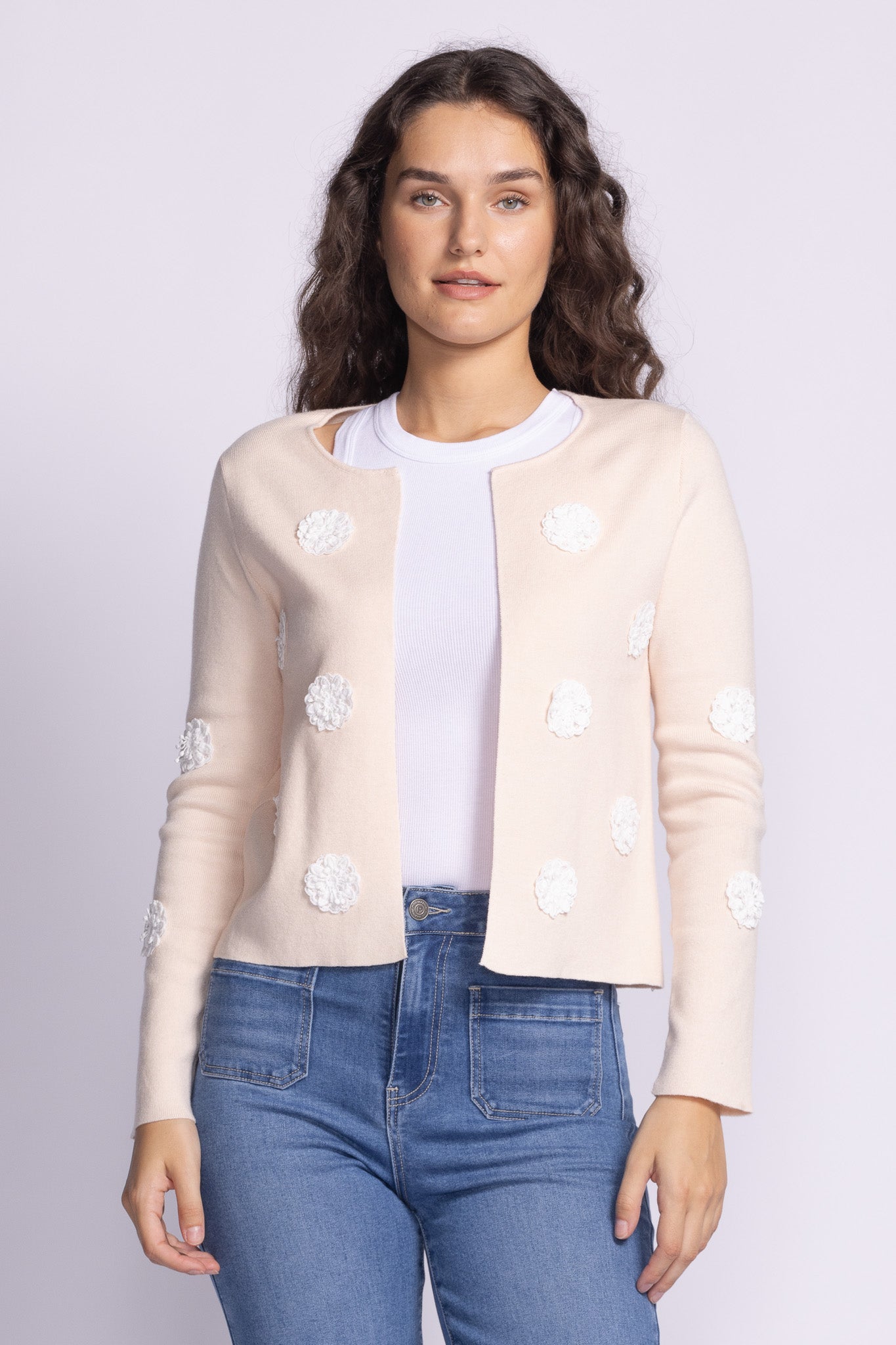 Pink Martini Kelsey Sweater LT PEACH