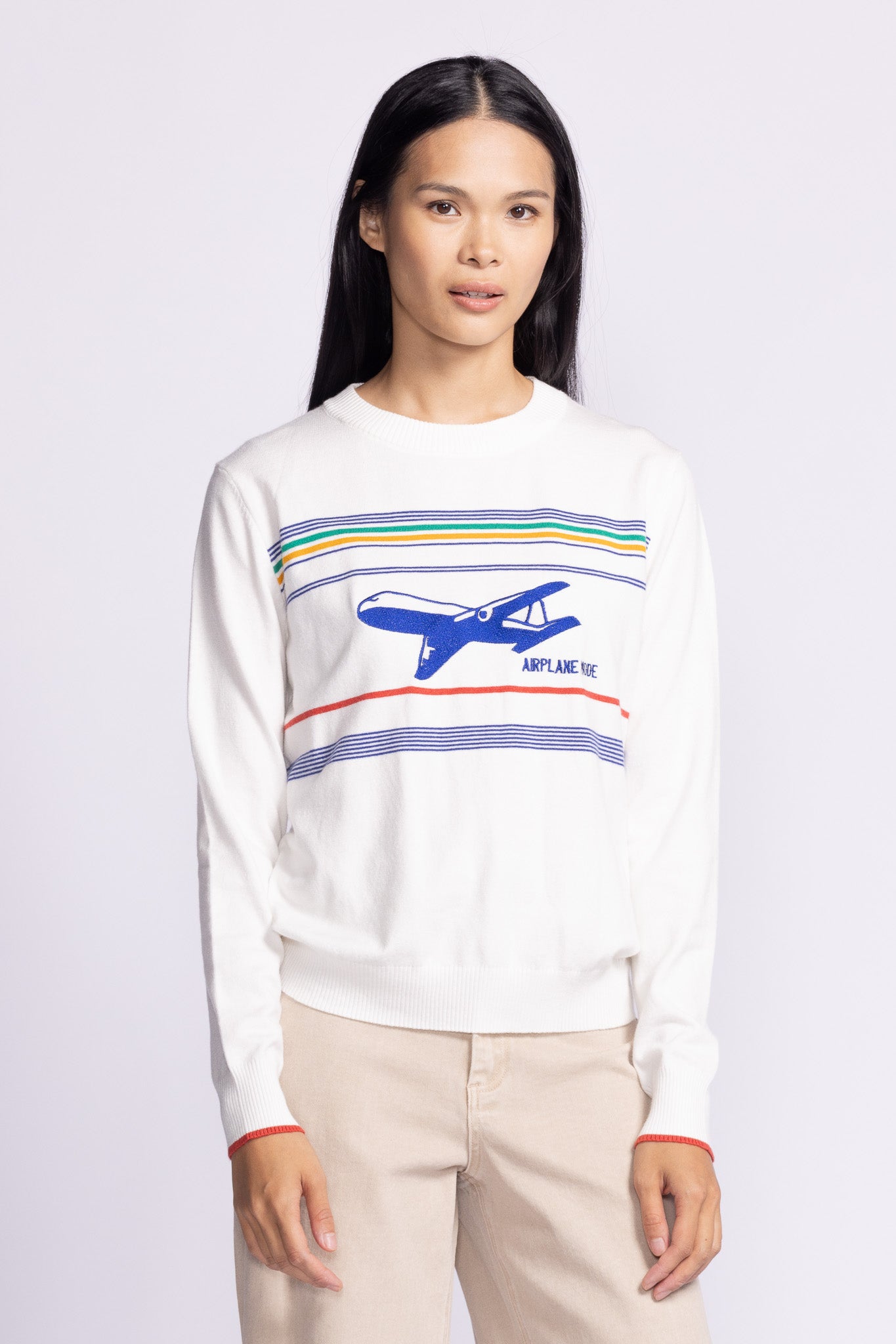 Pink Martini Airplane Mode II Sweatshirt WHT