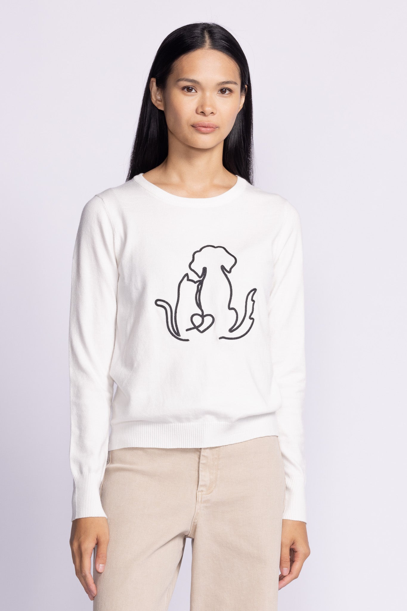 Pink Martini Friends Forever Sweater WHT