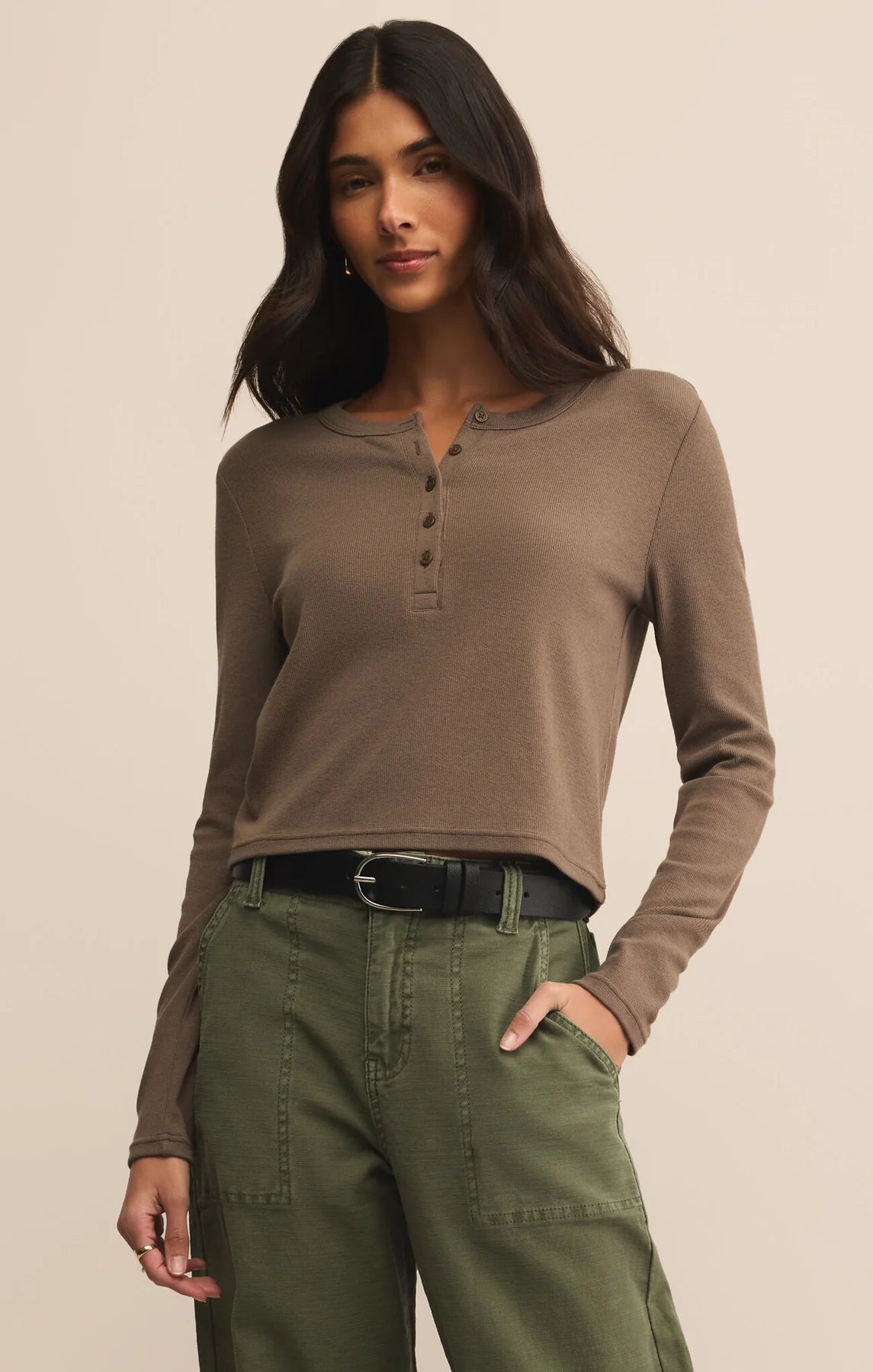 Z Supply Ferris Henley Top TAVERN