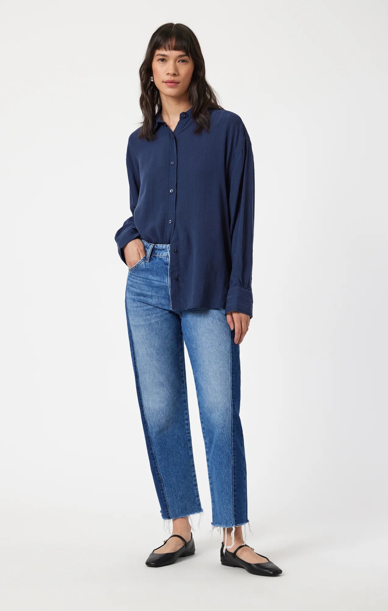 Mavi Jeans Savannah Straight Leg Jeans MIX BLUE BLOCKING