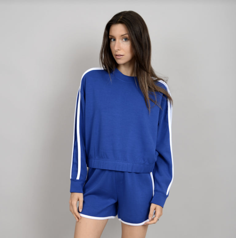 RD Style Liza Soft Knit Crew Neck BLUE