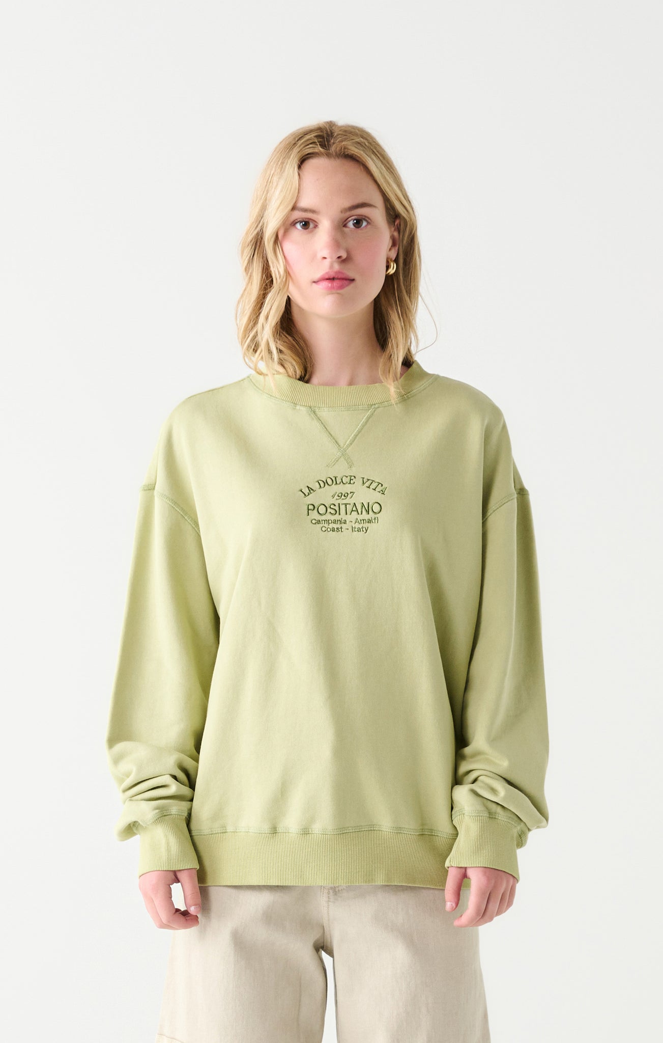 Dex La Dolce Vita Embroidered Sweatshirt MINT