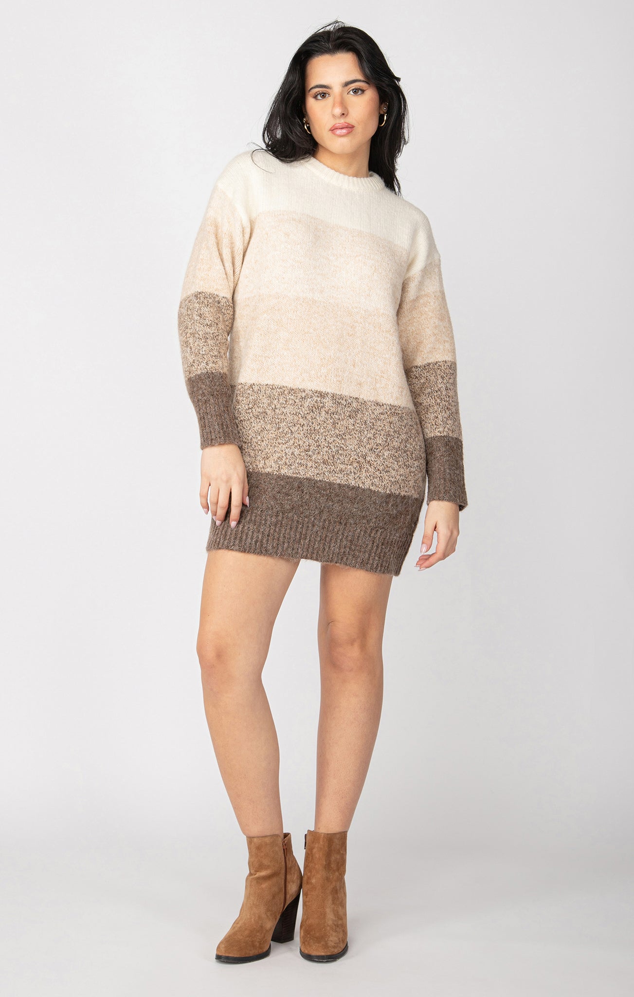 Dex Colorblock Sweater Dress NEUTRAL