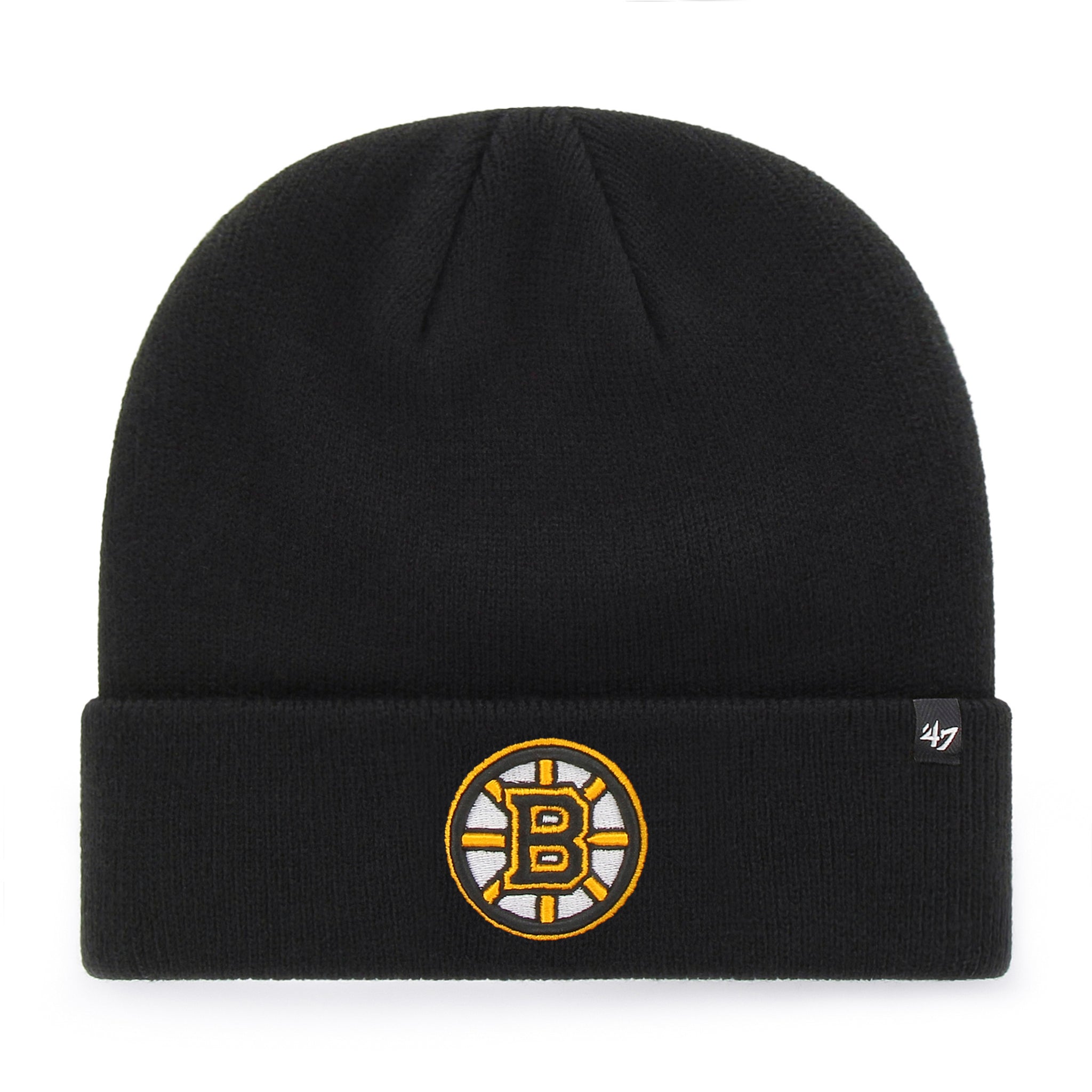 '47 Brand Bruins Raised Cuff Knit Hat BLK