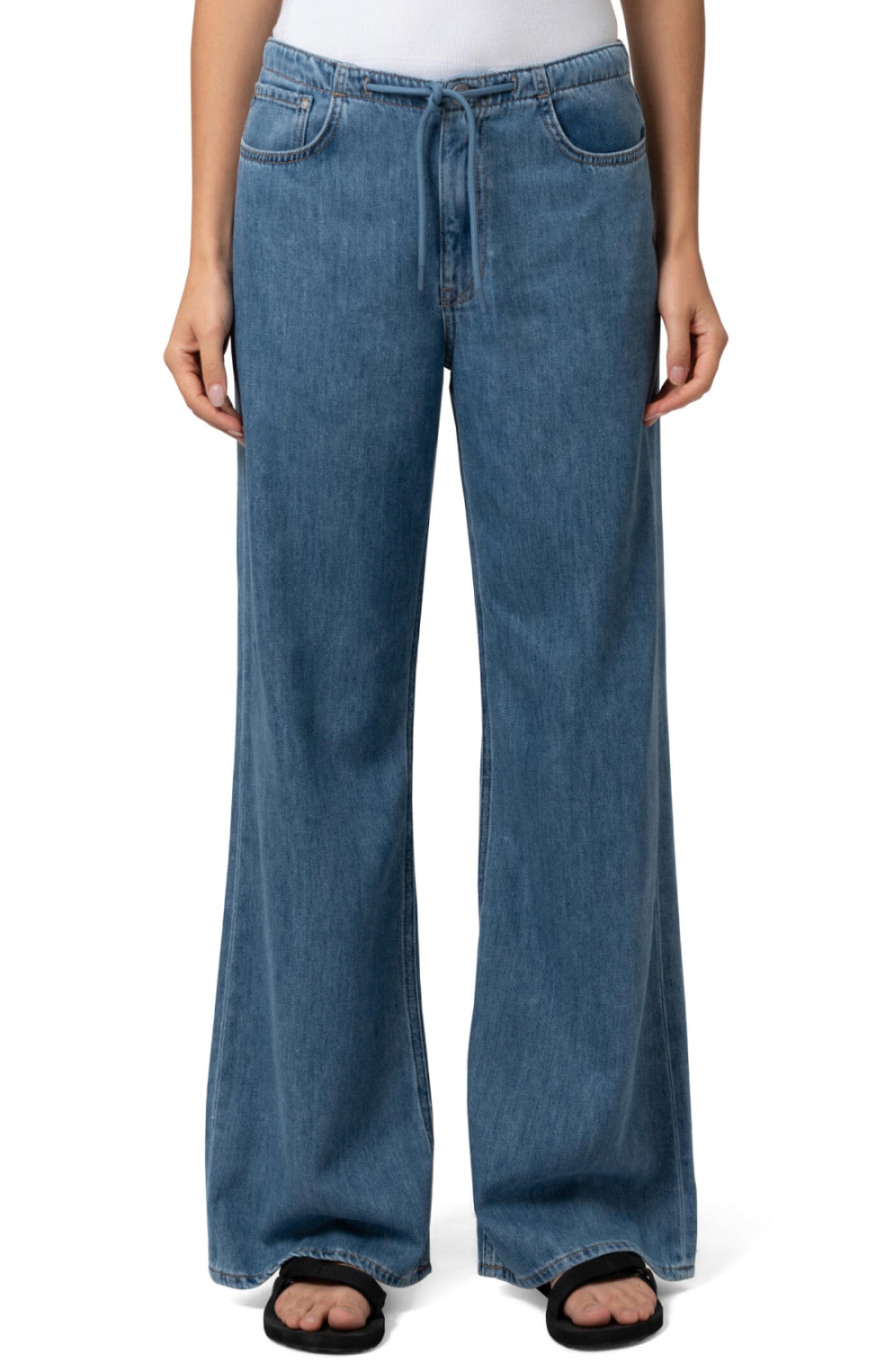 Mavi Merly Loose Tie Front Jean WELL BLUE