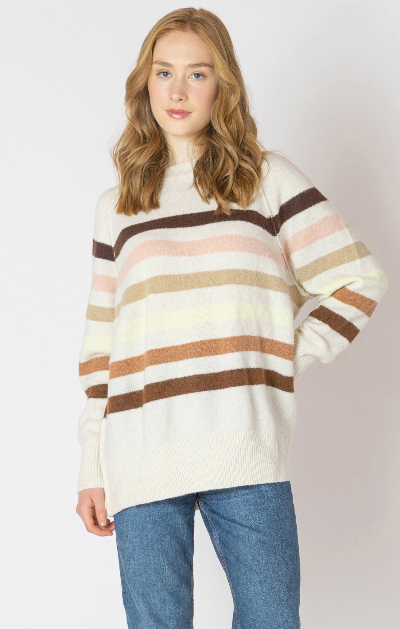 Dex Stripe Oversized Sweater NEUTRAL