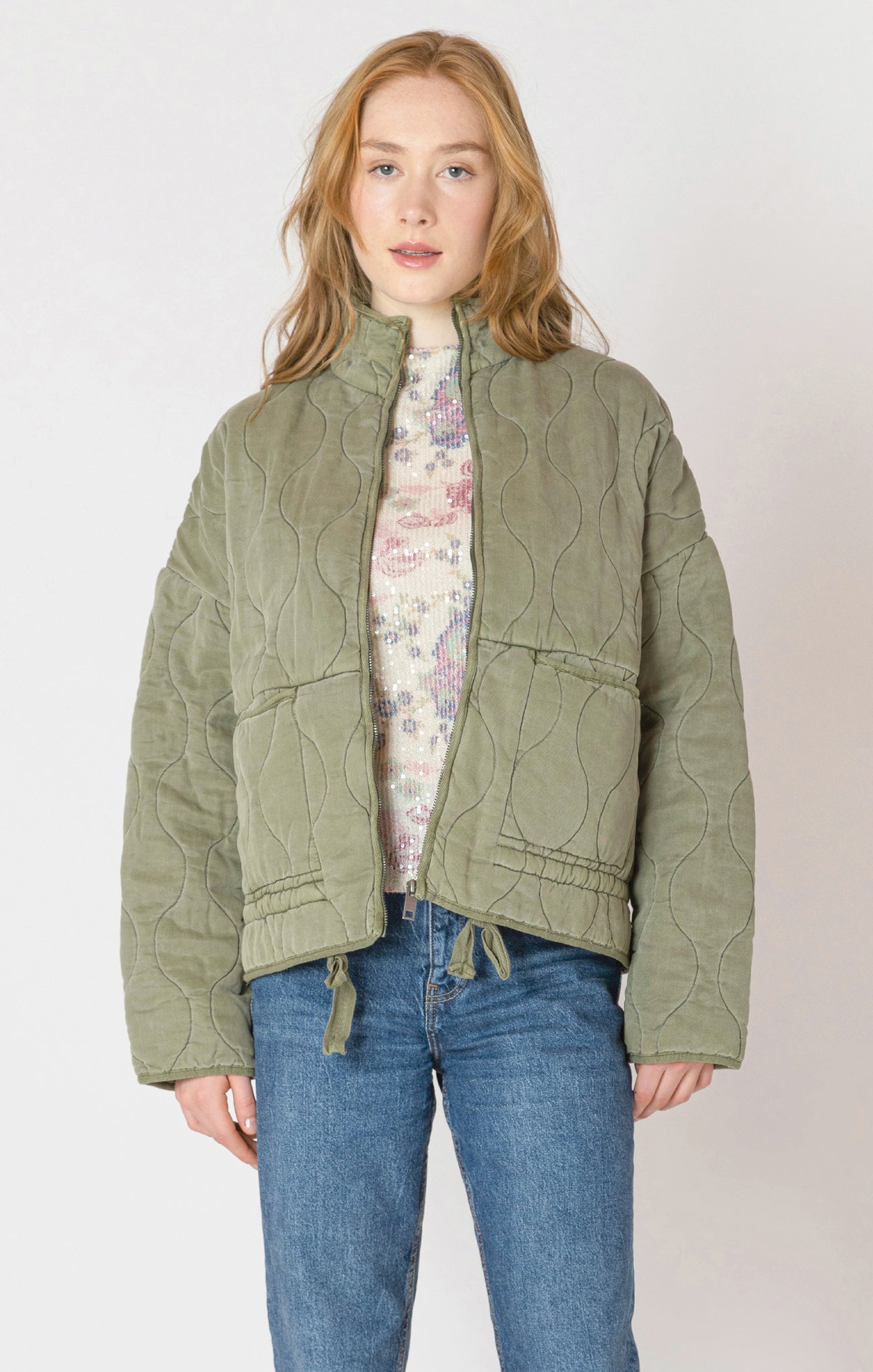 Dex Quilted Drawstring Jacket OLV