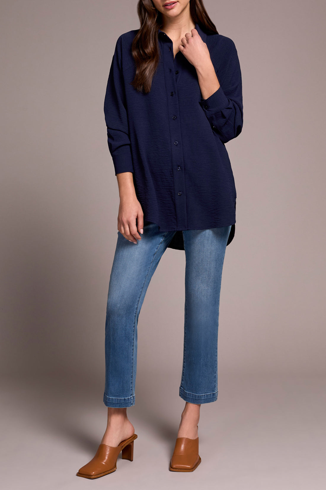 Tribal Stretch Flowy Raglan Sleeve Top NIGHTFALL