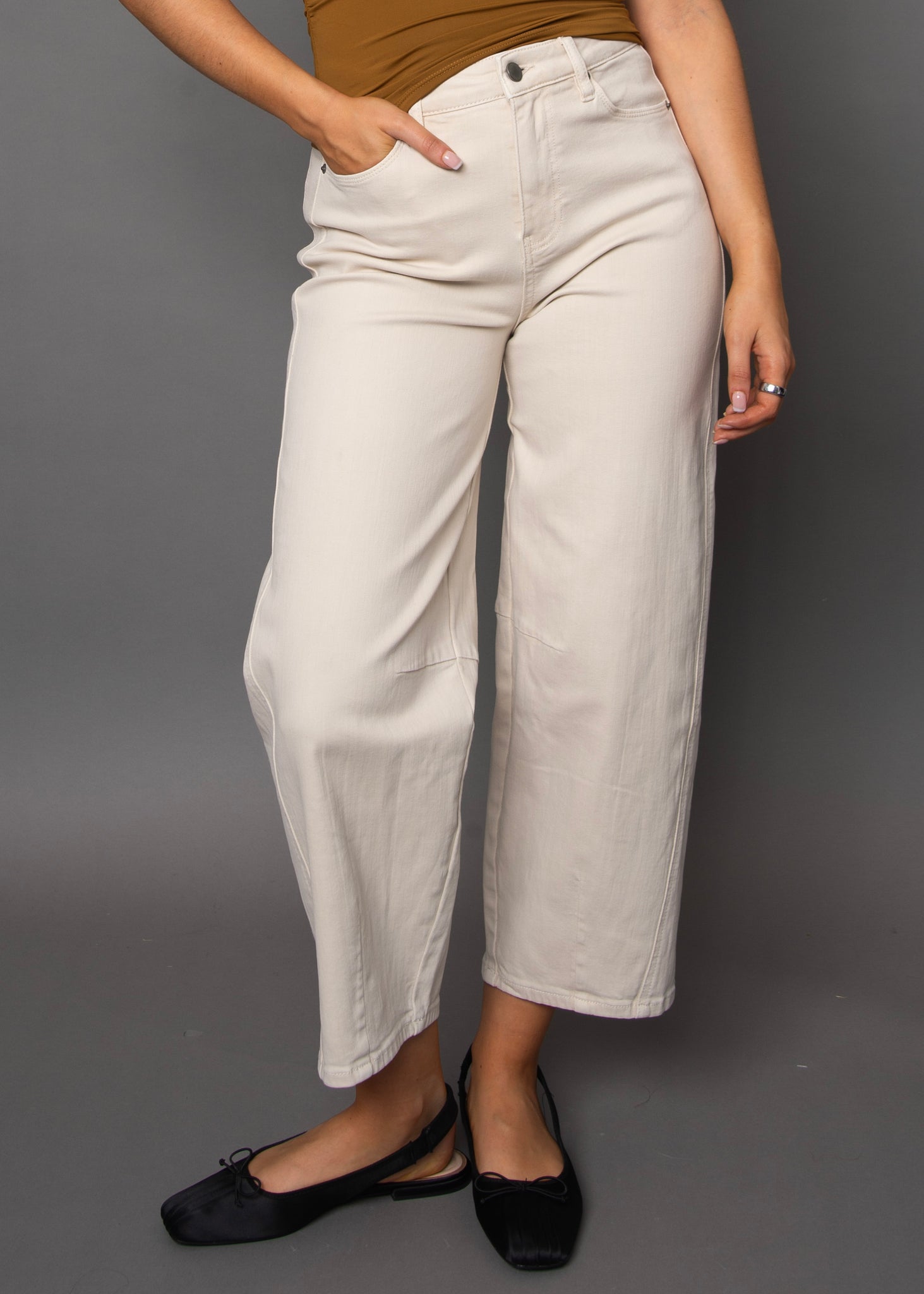 RD Style Barni Stretch Twill Barrel Pant NATURAL